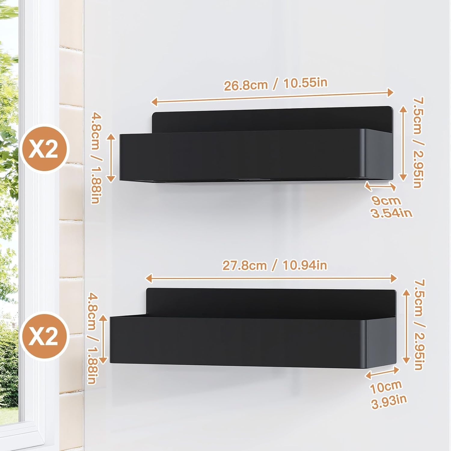 Magnetic Spice Rack , Kitchen Organizer and Storage Shelf