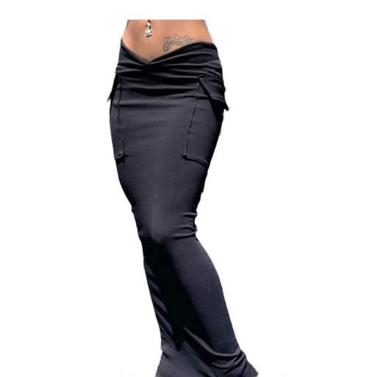 CASUAL LONG SKIRT Maxi Comfort Womenswear Bottom Fitted Spandex
