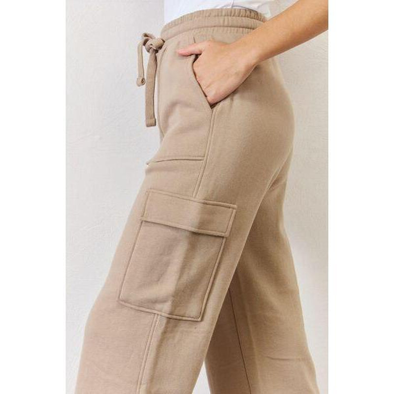 High Waist Cargo Wide Leg Pants