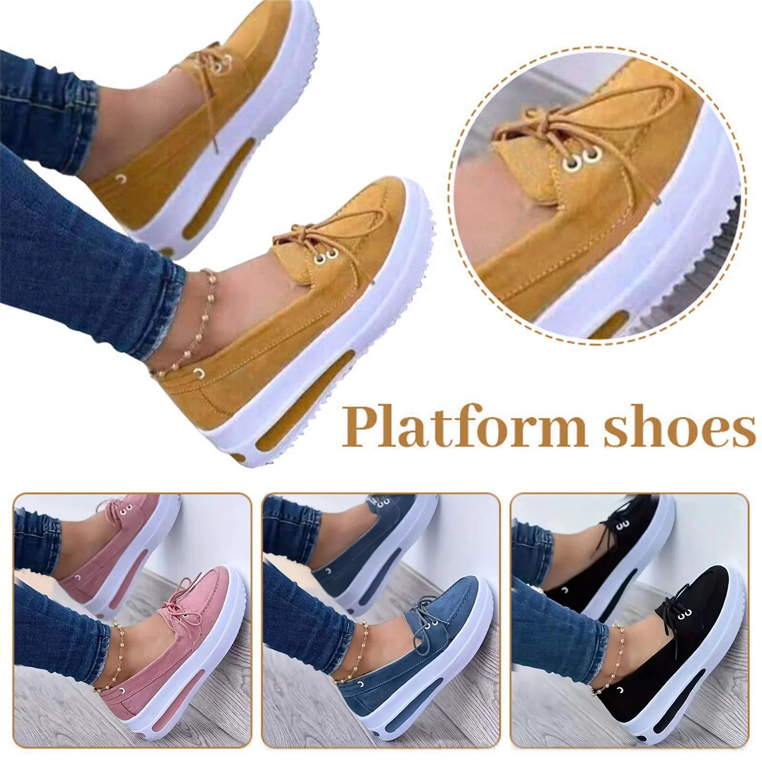 Chic Lift Women's Wedge Sneakers