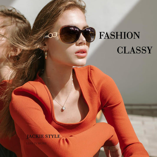 Women's Polarized Trendy Oversized Sun Glasses Fashion  100% UV400 Protection S85