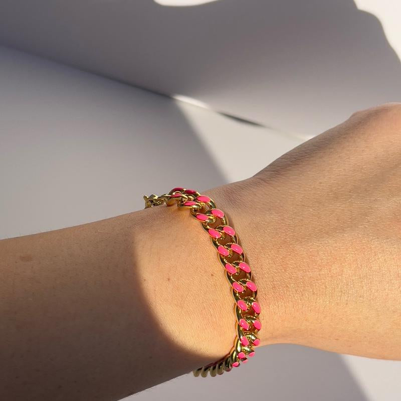 Bracelet Gold Bracelet Golf Filled Bracelet Pink Bracelet