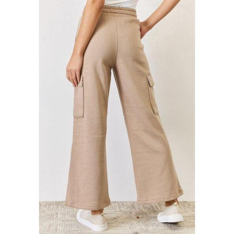 High Waist Cargo Wide Leg Pants